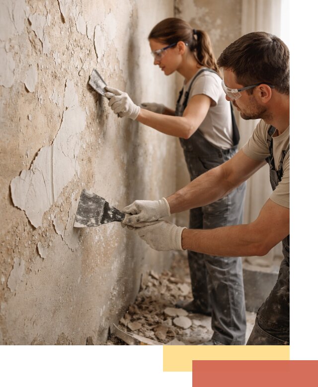 Снятие старой шпаклевки и подготовка поверхностей в Славгороде
