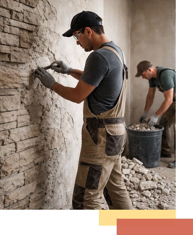 Демонтаж декоративного камня в Славгороде профессионально и безопасно