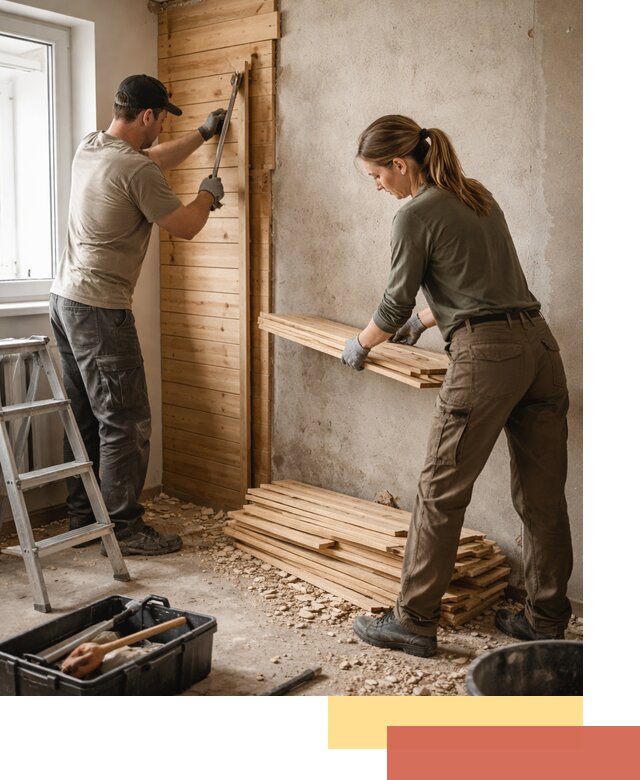 Демонтаж вагонки со стен в Славгороде — профессиональный демонтаж