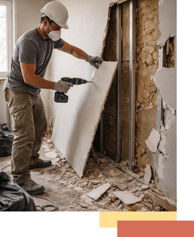 Демонтаж гипсокартона со стен в Славгороде качественно и быстро