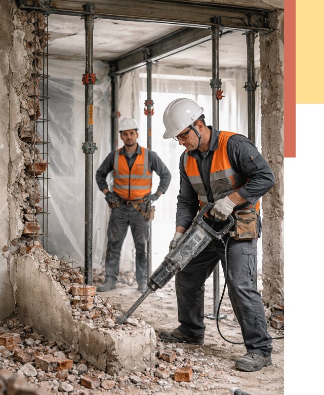 Снос несущих стен в Славгороде от 10661 руб. — демонтаж несущей стены под ключ | ОТДЕЛОЧНИК-Слд