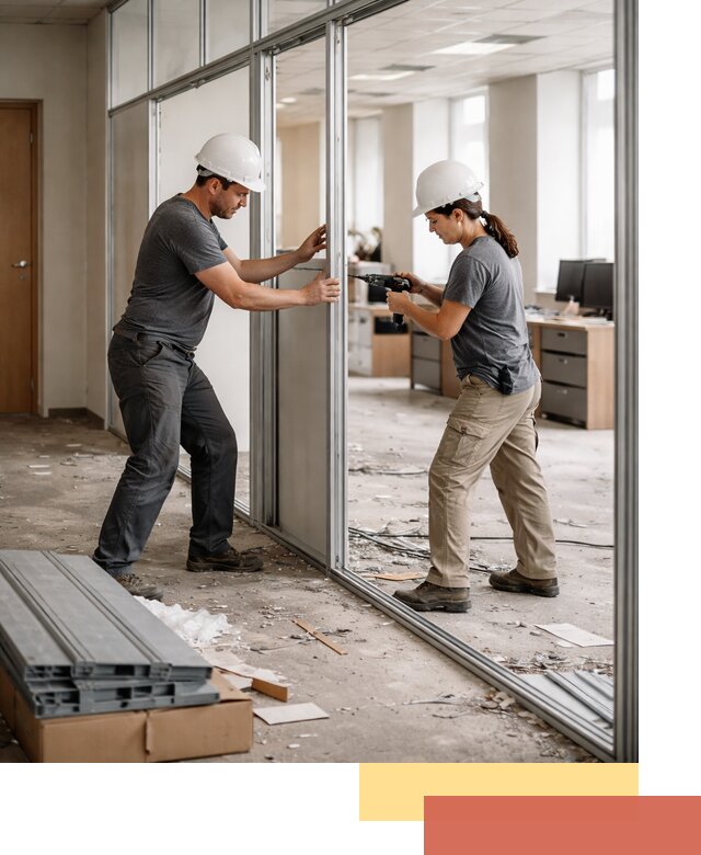 Демонтаж алюминиевых перегородок в Славгороде быстро и аккуратно