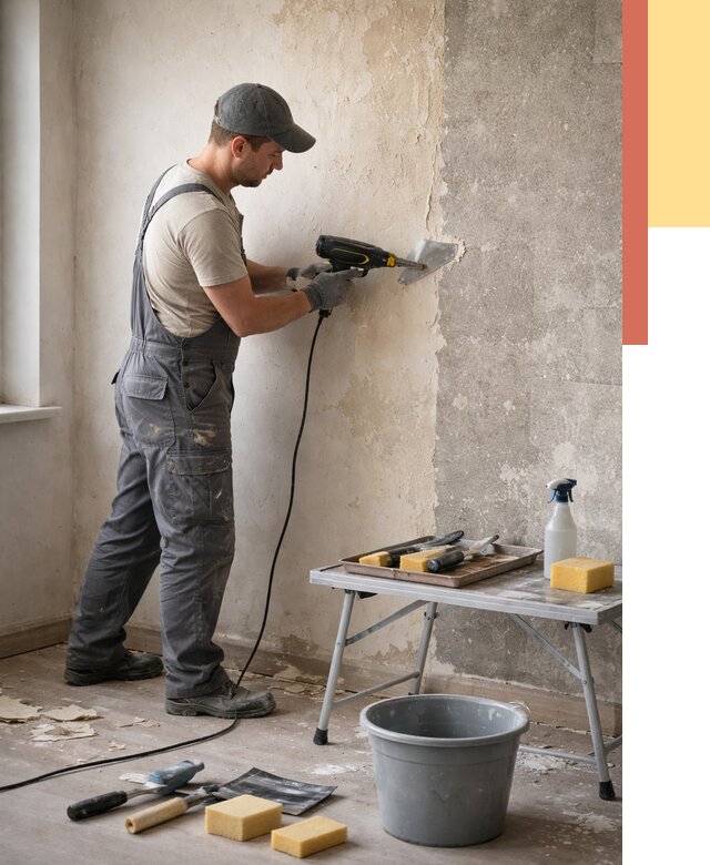 Очистка стен от клея в Славгороде от 1924 руб. — снятие и удаление клея со стен | ОТДЕЛОЧНИК-Слд