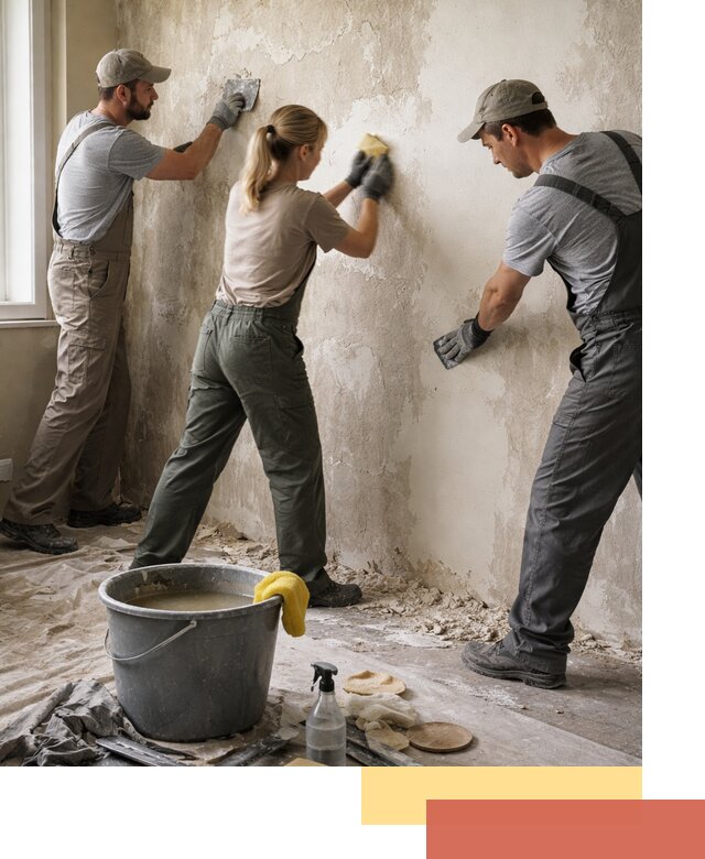 Очистка стен от клея и грунтовки в Славгороде качественно и быстро