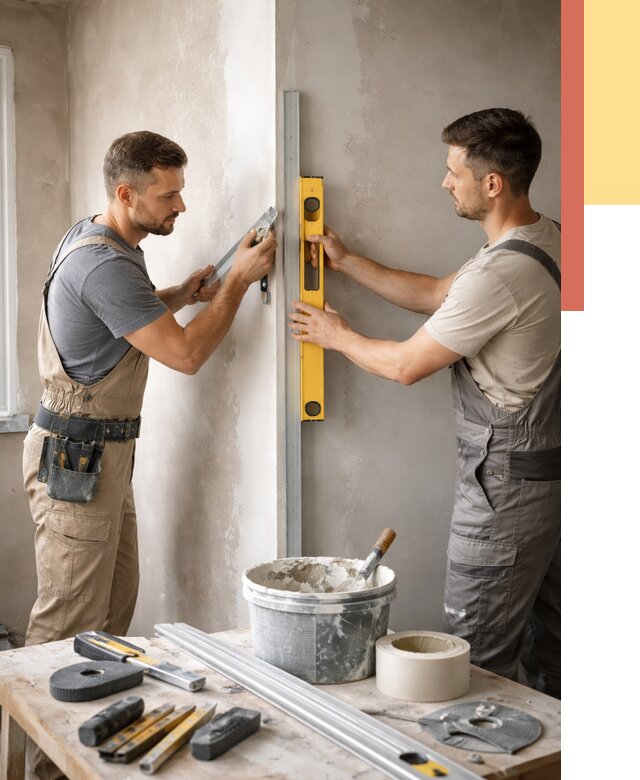 Выведение углов стен в Славгороде от 1924 руб. быстро и недорого | ОТДЕЛОЧНИК-Слд