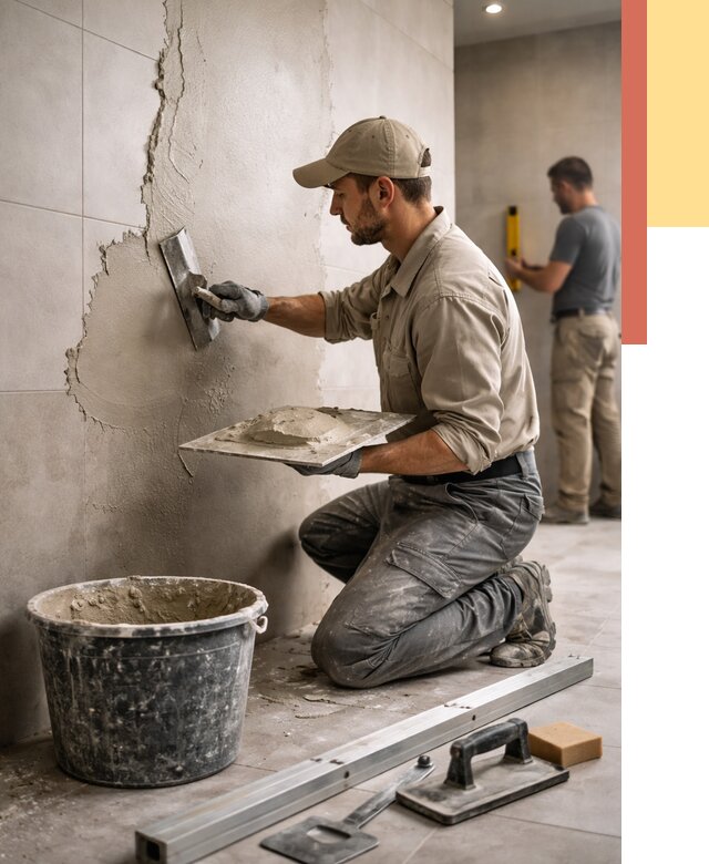 Штукатурка стен в ванной в Славгороде от 4680 руб./м² — выравнивание под ключ | ОТДЕЛОЧНИК-Слд