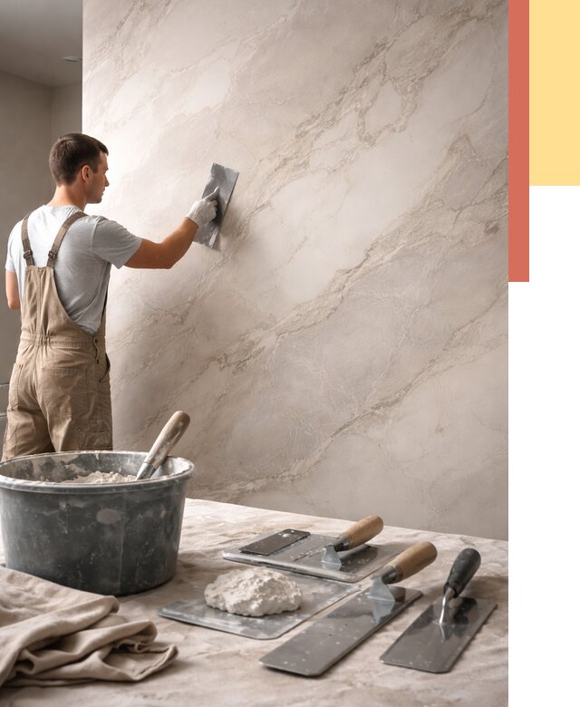 Декоративная штукатурка под мрамор в Славгороде от 2912 руб./м² — быстро и недорого | ОТДЕЛОЧНИК-Слд