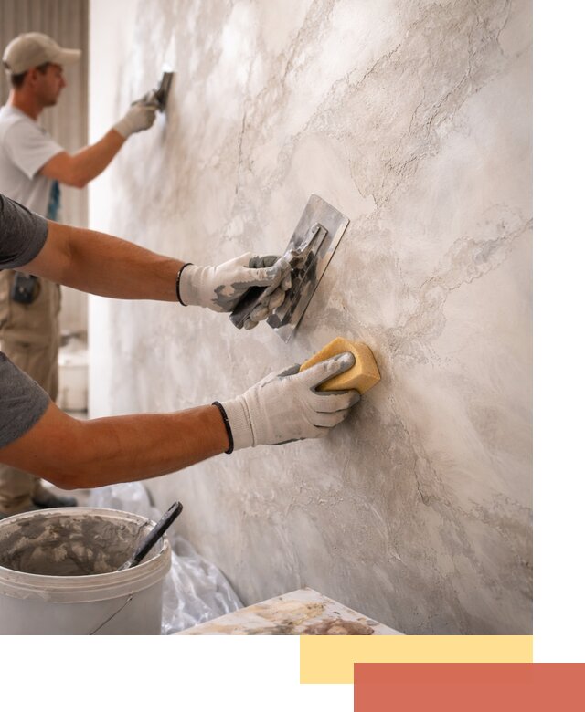 Декоративная штукатурка под мрамор в Славгороде для стен и потолков