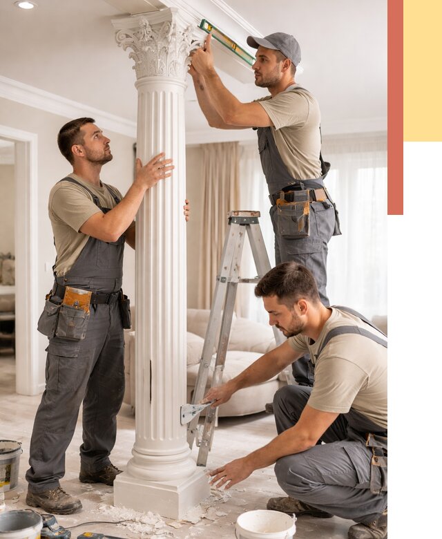 Установка декоративных колонн в Славгороде от 12481 руб. под ключ | ОТДЕЛОЧНИК-Слд