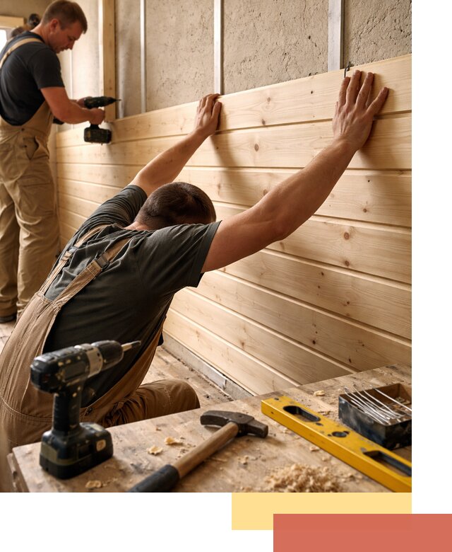 Монтаж деревянной вагонки на стены в Славгороде быстро и качественно