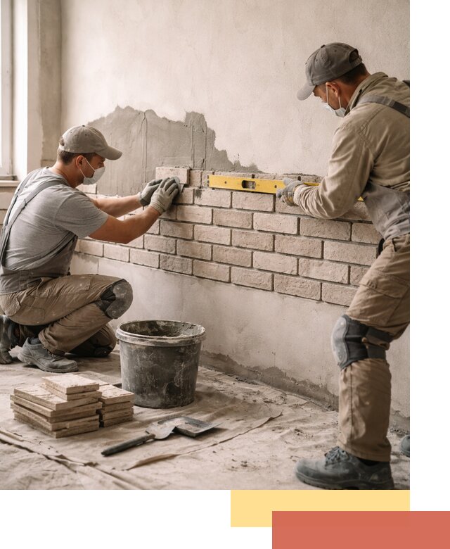 Монтаж декоративного кирпича профессионально в Славгороде