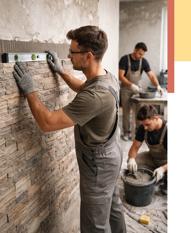 Монтаж искусственного камня в Славгороде от 4680 руб. под ключ | ОТДЕЛОЧНИК-Слд