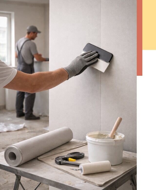 Поклейка обоев под покраску в Славгороде от 3640 руб. за м2 | ОТДЕЛОЧНИК-Слд