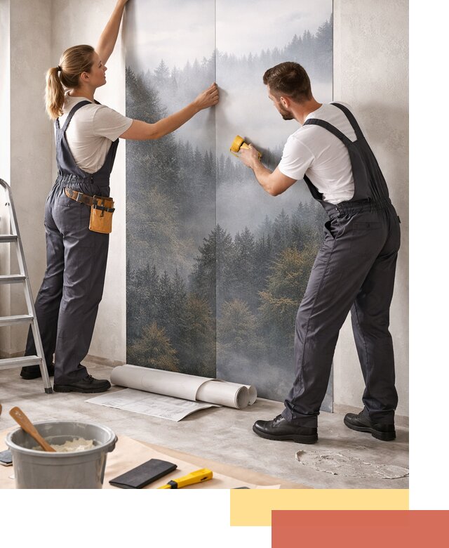 Поклейка фотообоев профессионально в Славгороде под ключ