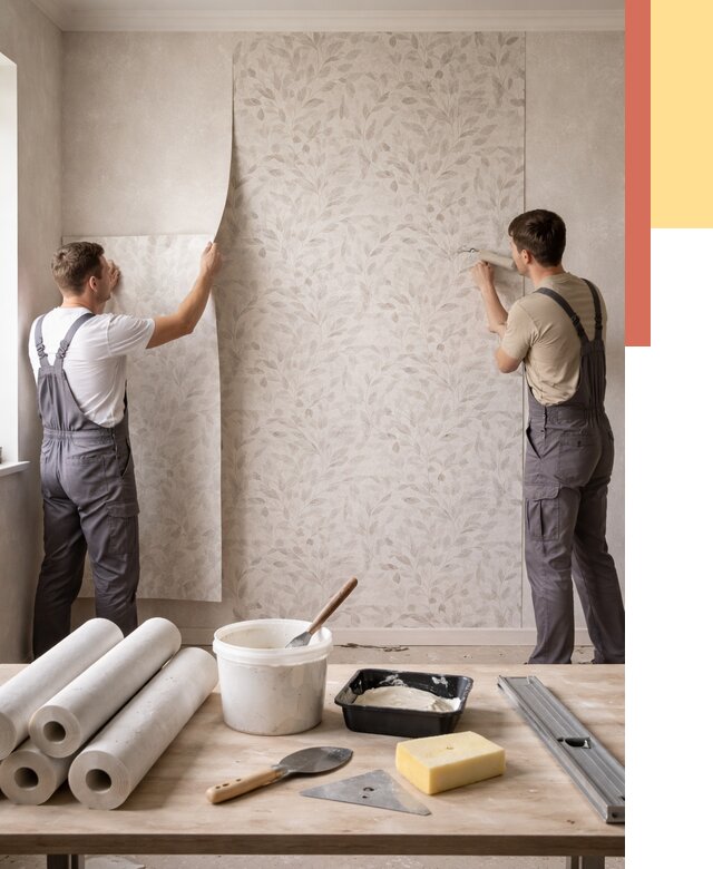 Поклейка обоев с подбором рисунка в Славгороде от 3640 руб. | ОТДЕЛОЧНИК-Слд - быстро и недорого