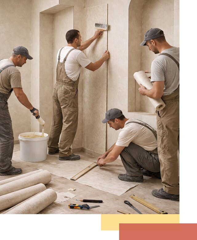 Поклейка обоев на сложные стены и неровные поверхности в Славгороде