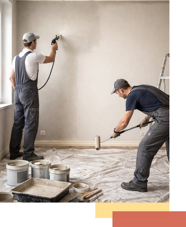 Покраска стен моющейся краской и защита поверхностей в Славгороде