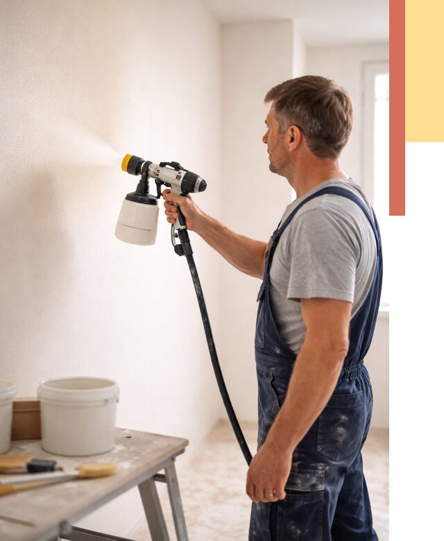 Покраска стен краскопультом в Славгороде от 7801 руб. — механизированная покраска | ОТДЕЛОЧНИК-Слд