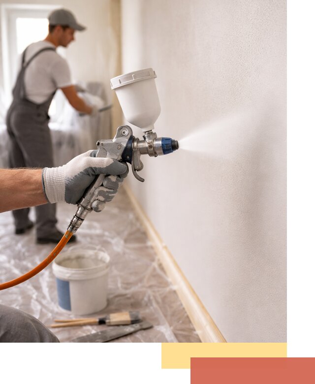 Покраска стен краскопультом в Славгороде быстро и качественно