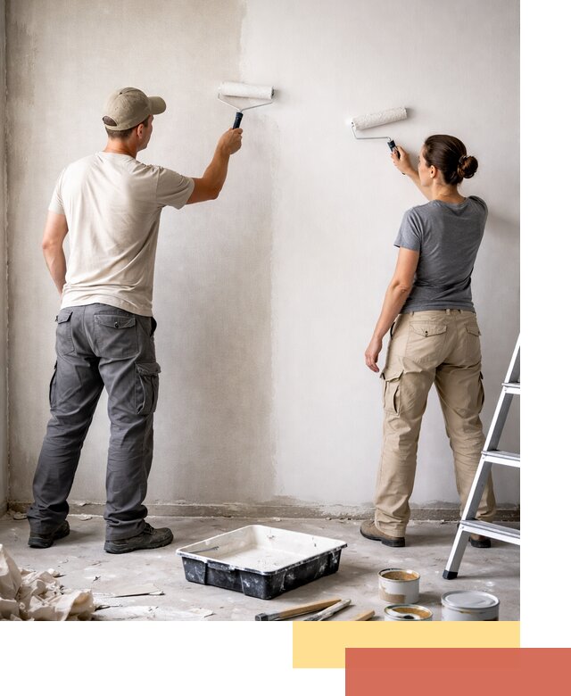 Окраска стен по стеклохолсту в Славгороде качественно и долговечно