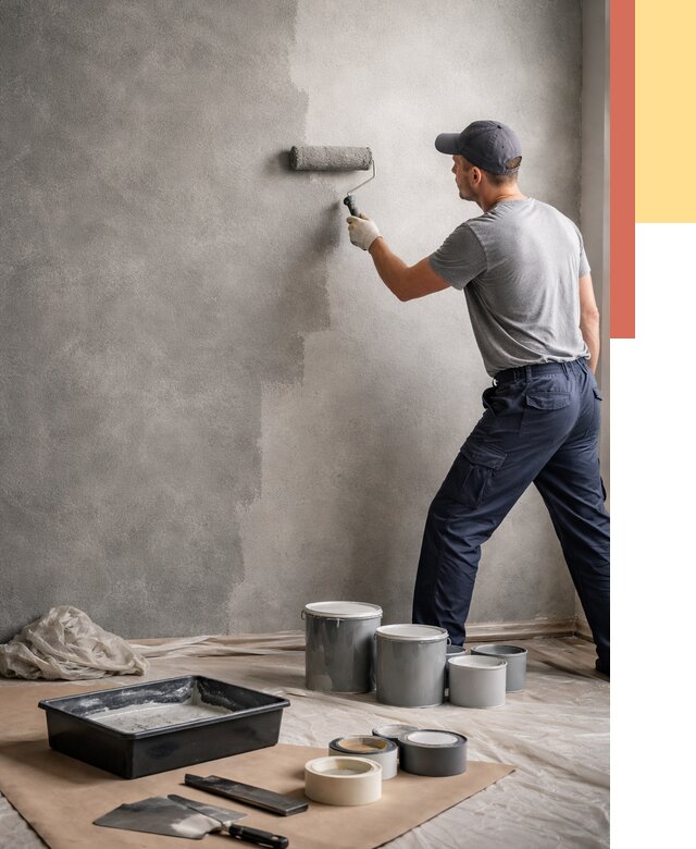 Покраска стен под бетон в Славгороде от 676 руб. за м2 — быстро и недорого | ОТДЕЛОЧНИК-Слд