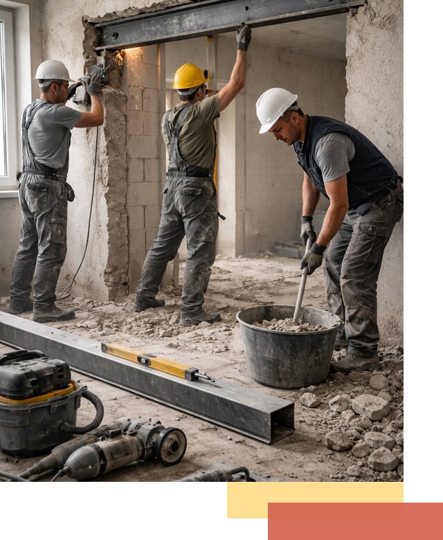 Создание проемов в стенах и несущих конструкциях в Славгороде