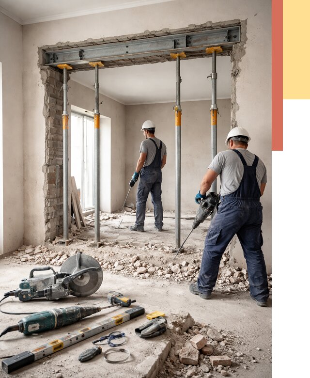 Прорезка проема в стене в Славгороде от 4680 руб. — быстро и недорого | ОТДЕЛОЧНИК-Слд