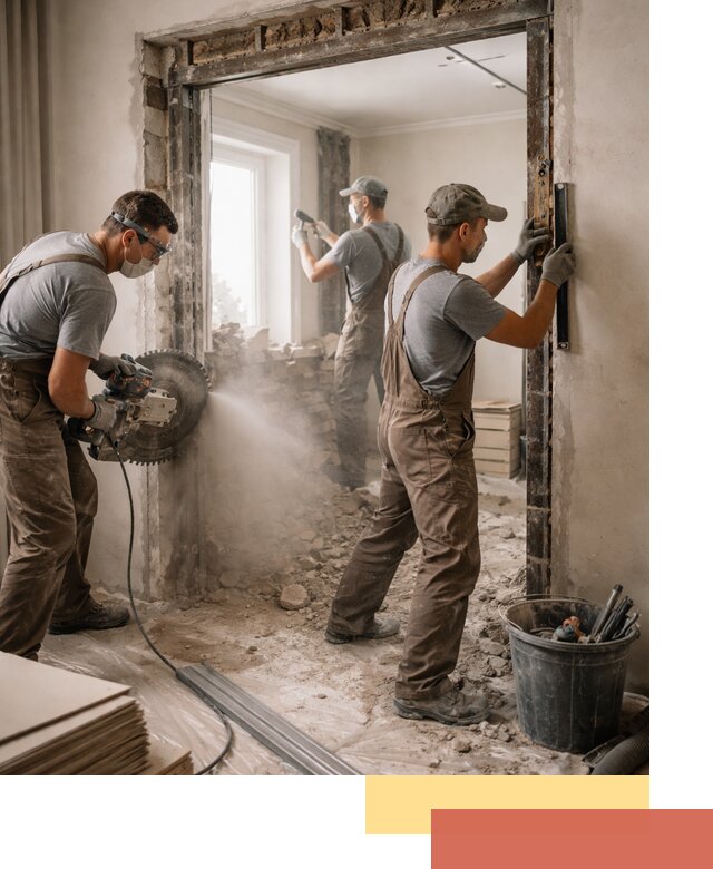 Расширение дверного проема под установку новой двери в Славгороде