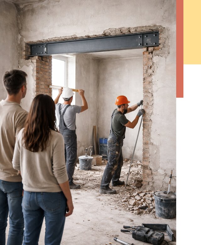 Усиление проема в стене в Славгороде от 9881 руб. — усиление дверного проема металлоконструкцией | ОТДЕЛОЧНИК-Слд