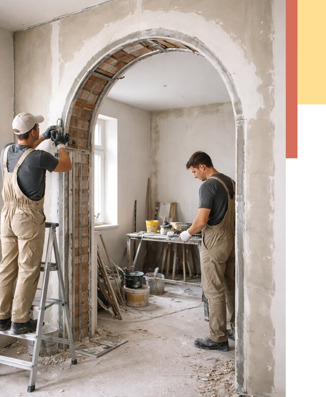 Устройство арочного проема в Славгороде от 9881 руб. под ключ — быстро и недорого | ОТДЕЛОЧНИК-Слд