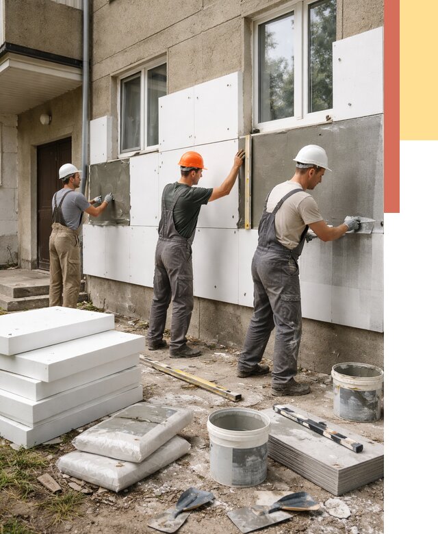 Утепление стен пенопластом в Славгороде от 1820 руб. — недорого и под ключ | ОТДЕЛОЧНИК-Слд