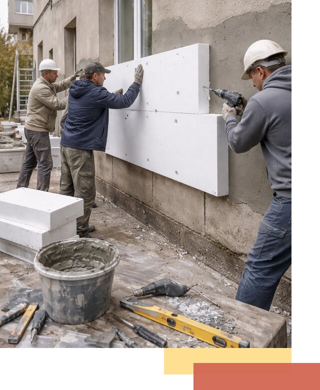 Утепление наружных стен пенопластом в Славгороде