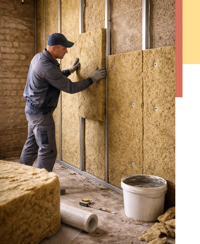 Утепление стен минватой в Славгороде от 1404 руб./м2 — недорого и быстро | ОТДЕЛОЧНИК-Слд