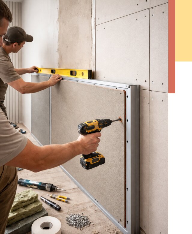 Шумоизоляция стен панелями ЗИПС в Славгороде от 2288 руб./м² под ключ | ОТДЕЛОЧНИК-Слд