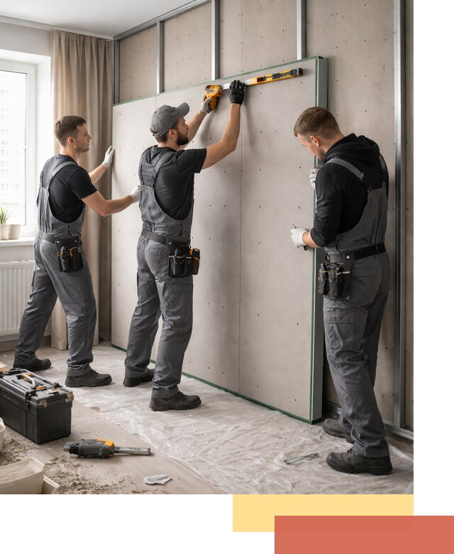 Шумоизоляция стен панелями ЗИПС в Славгороде для жилых и коммерческих помещений