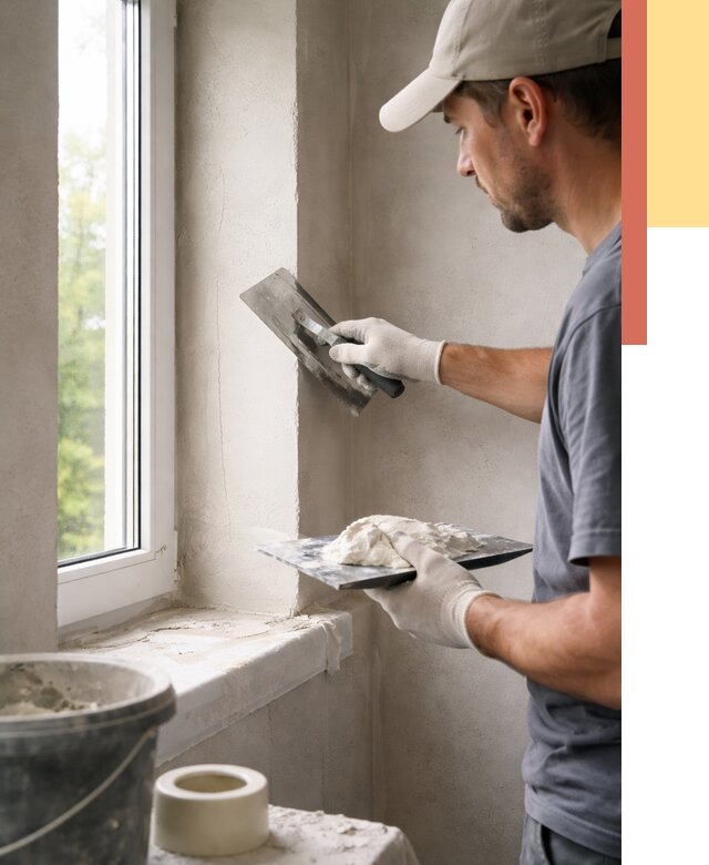 Штукатурка откосов в Славгороде от 4680 руб/м² — услуги и выравнивание под ключ | ОТДЕЛОЧНИК-Слд