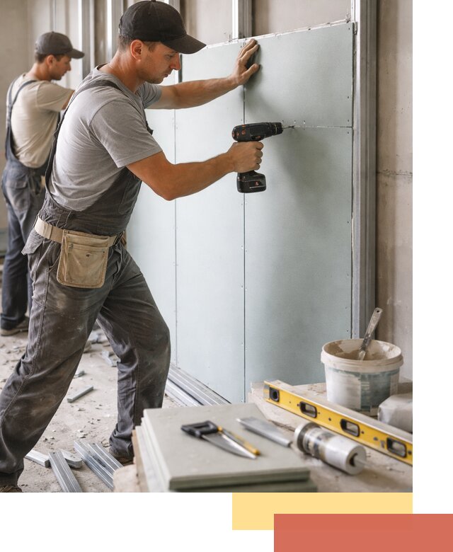 Кладка влагостойких перегородок ПГП в Славгороде