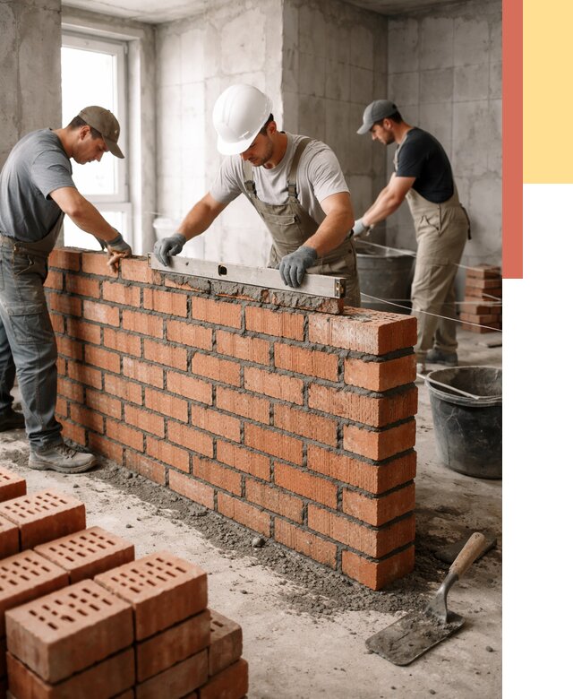 Кладка перегородок из кирпича в Славгороде от 3640 руб. за м² | ОТДЕЛОЧНИК-Слд