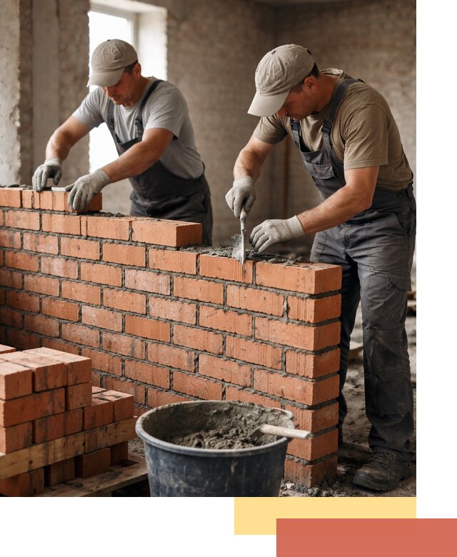 Кладка кирпичных перегородок под ключ в Славгороде