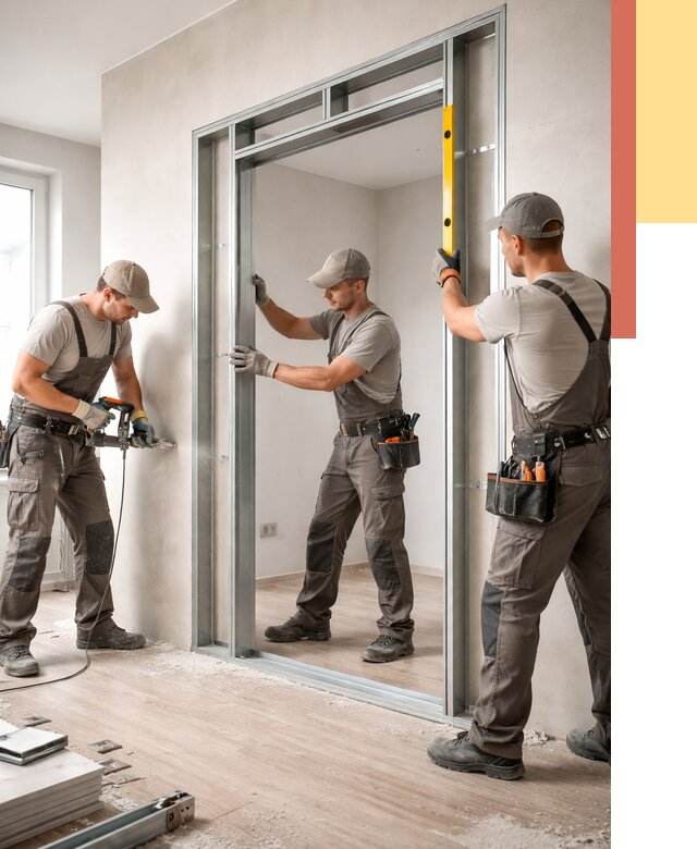 Устройство дверного проема в перегородке в Славгороде от 4680 руб. под ключ | ОТДЕЛОЧНИК-Слд