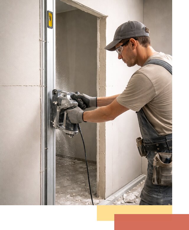 Устройство дверного проема в перегородке в Славгороде