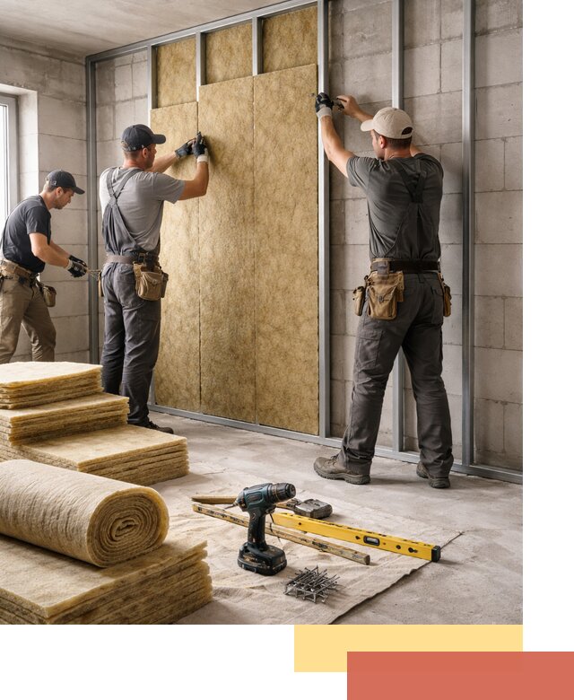 Шумоизоляция перегородок из блоков в Славгороде — монтаж и защита шумоизоляцией