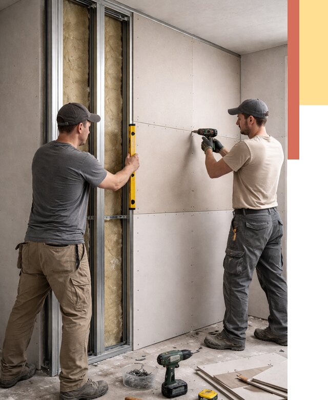 Монтаж двухслойной перегородки из гипсокартона в Славгороде от 1508 руб. | ОТДЕЛОЧНИК-Слд