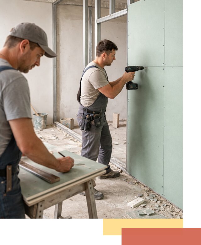 Перегородки из влагостойкого гипсокартона под ключ в Славгороде