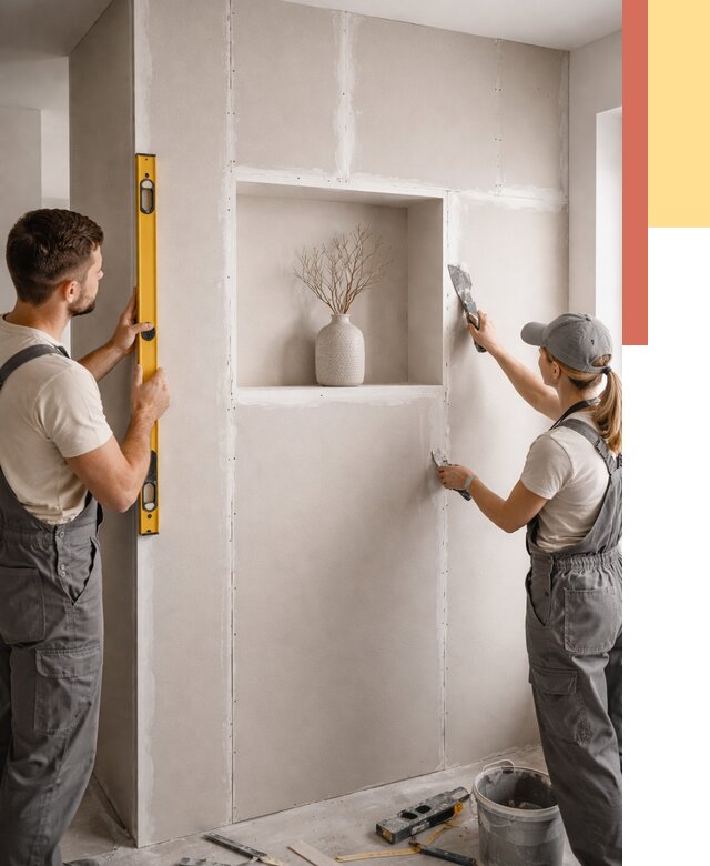 Перегородка из гипсокартона с нишей в Славгороде от 3380 руб. под ключ | ОТДЕЛОЧНИК-Слд