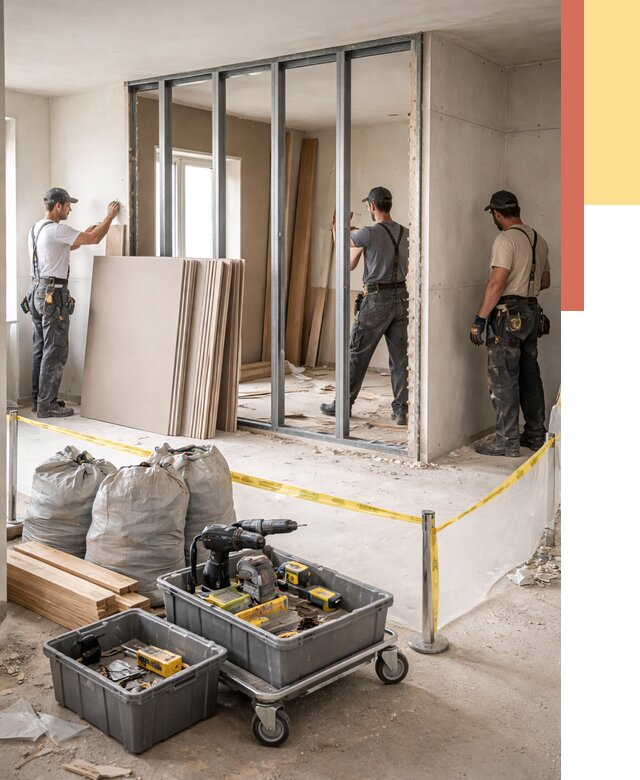 Перенос гипсокартонной перегородки в Славгороде под ключ от 4680 руб. | Демонтаж и монтаж – ОТДЕЛОЧНИК-Слд