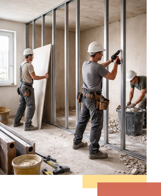 Перенос гипсокартонной перегородки в Славгороде профессионально и быстро