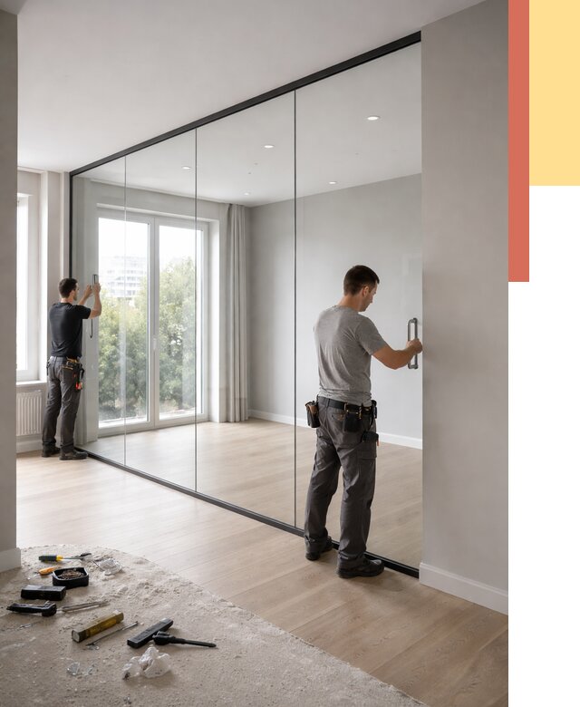 Изготовление стеклянных перегородок в Славгороде от 12845 руб. под ключ | ОТДЕЛОЧНИК-Слд