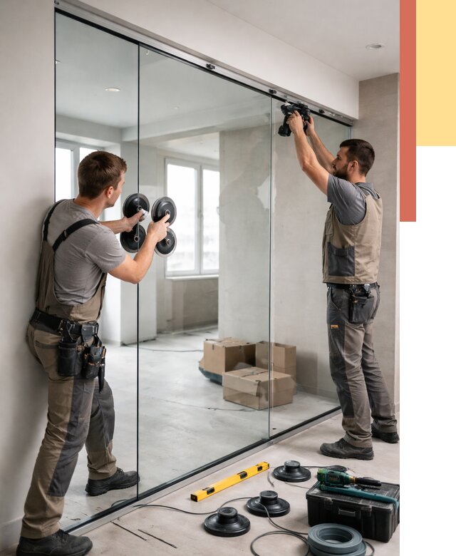 Монтаж стеклянных перегородок в Славгороде от 6761 руб. | ОТДЕЛОЧНИК-Слд