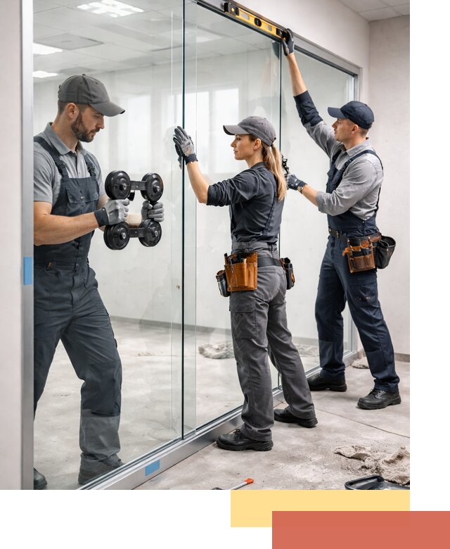 Профессиональный монтаж стеклянных перегородок в Славгороде